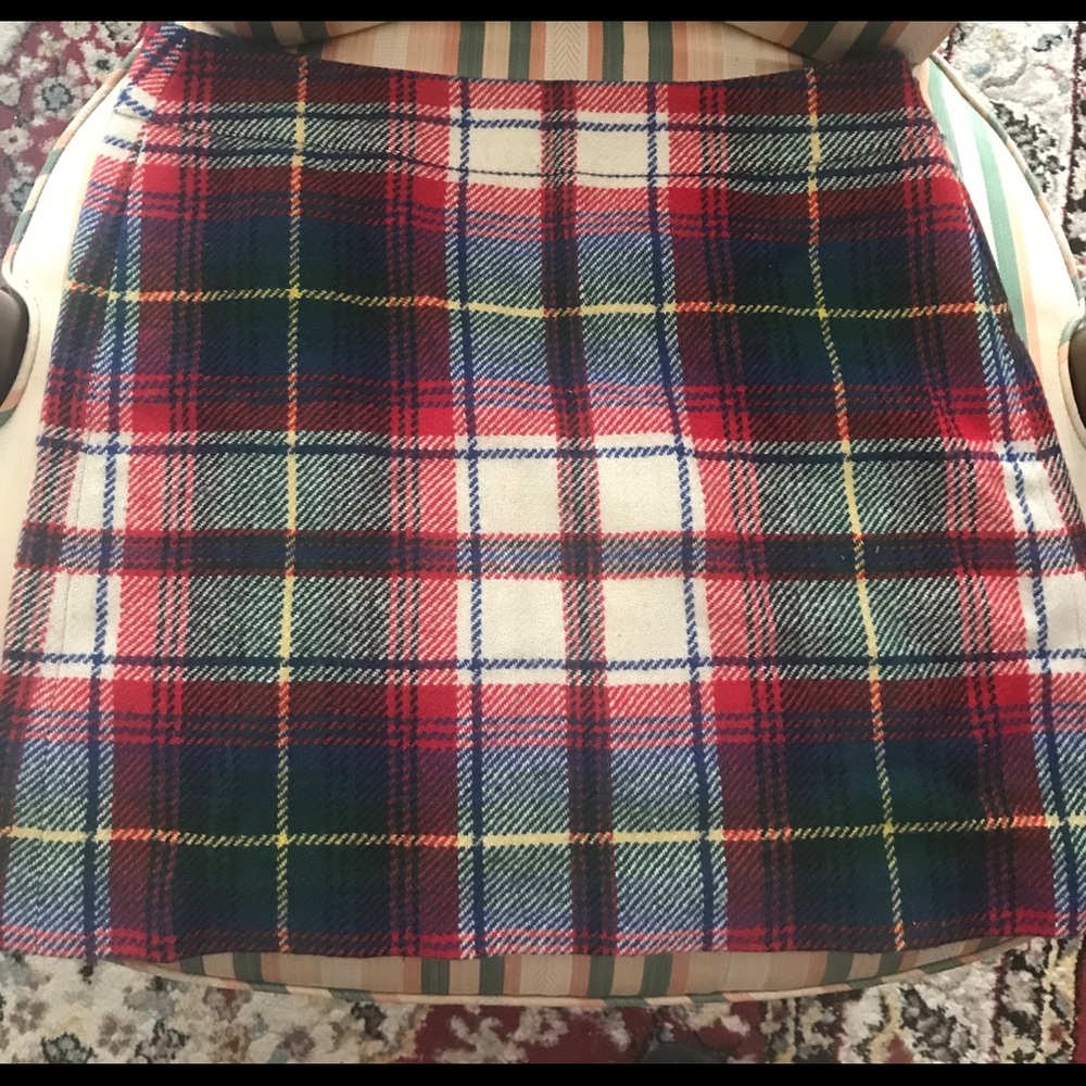 J.  Crew plaid mini skirt; size 6